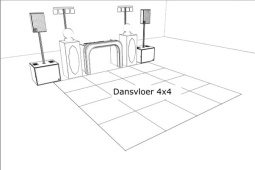 Compacte Discoset + LED Dansvloer